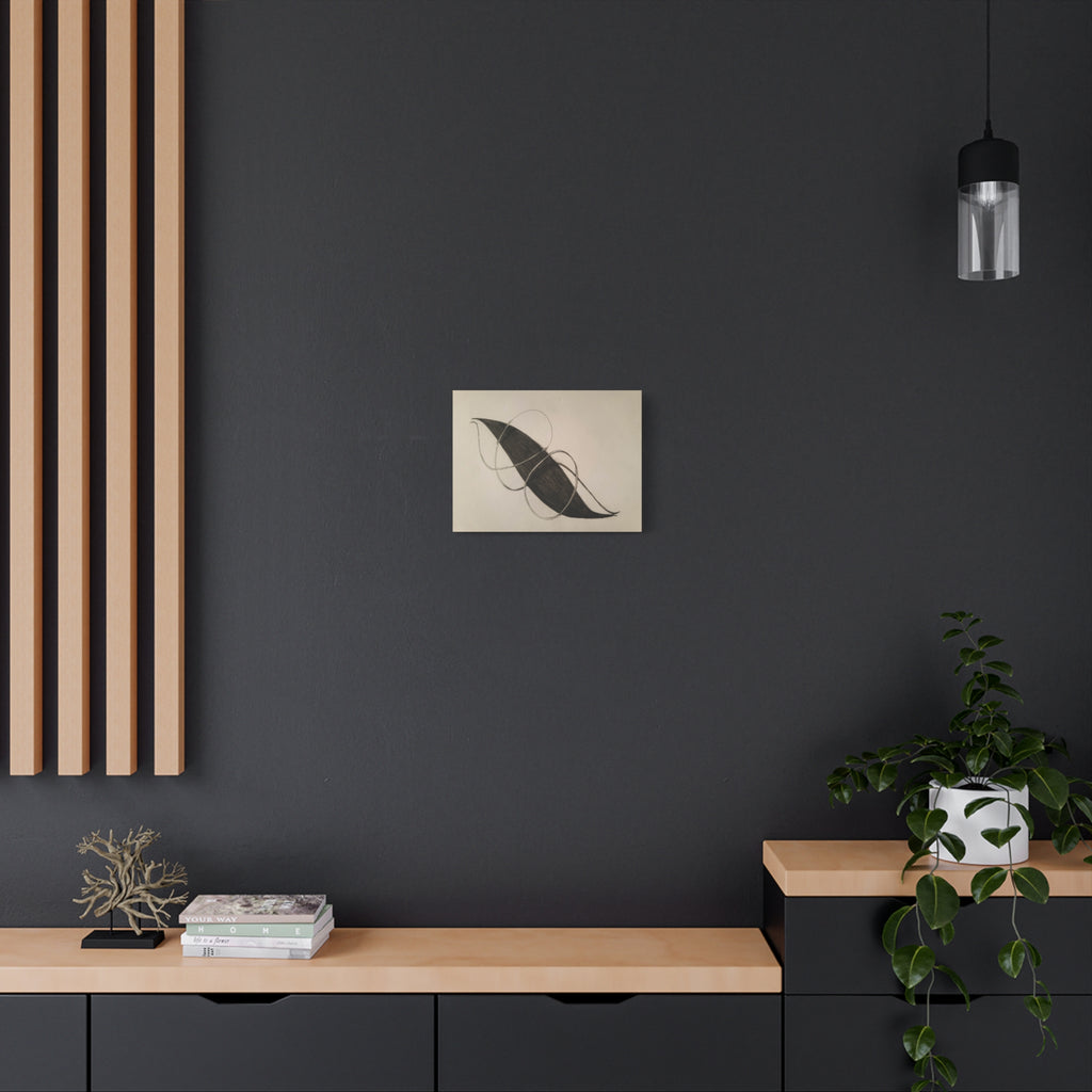 Abstract Leaf Canvas Art - Stretched Matte Decor, 1.25"