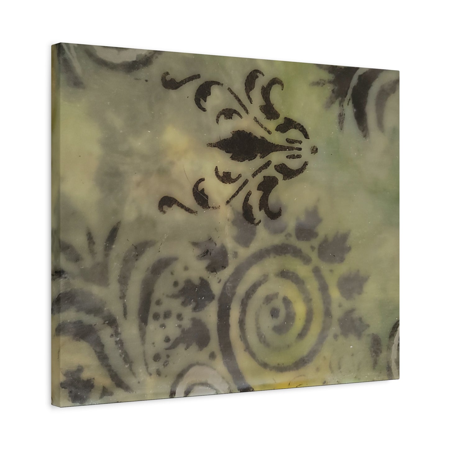 Nature-Inspired Stretched Canvas Art - Elegant Swirls and Patterns