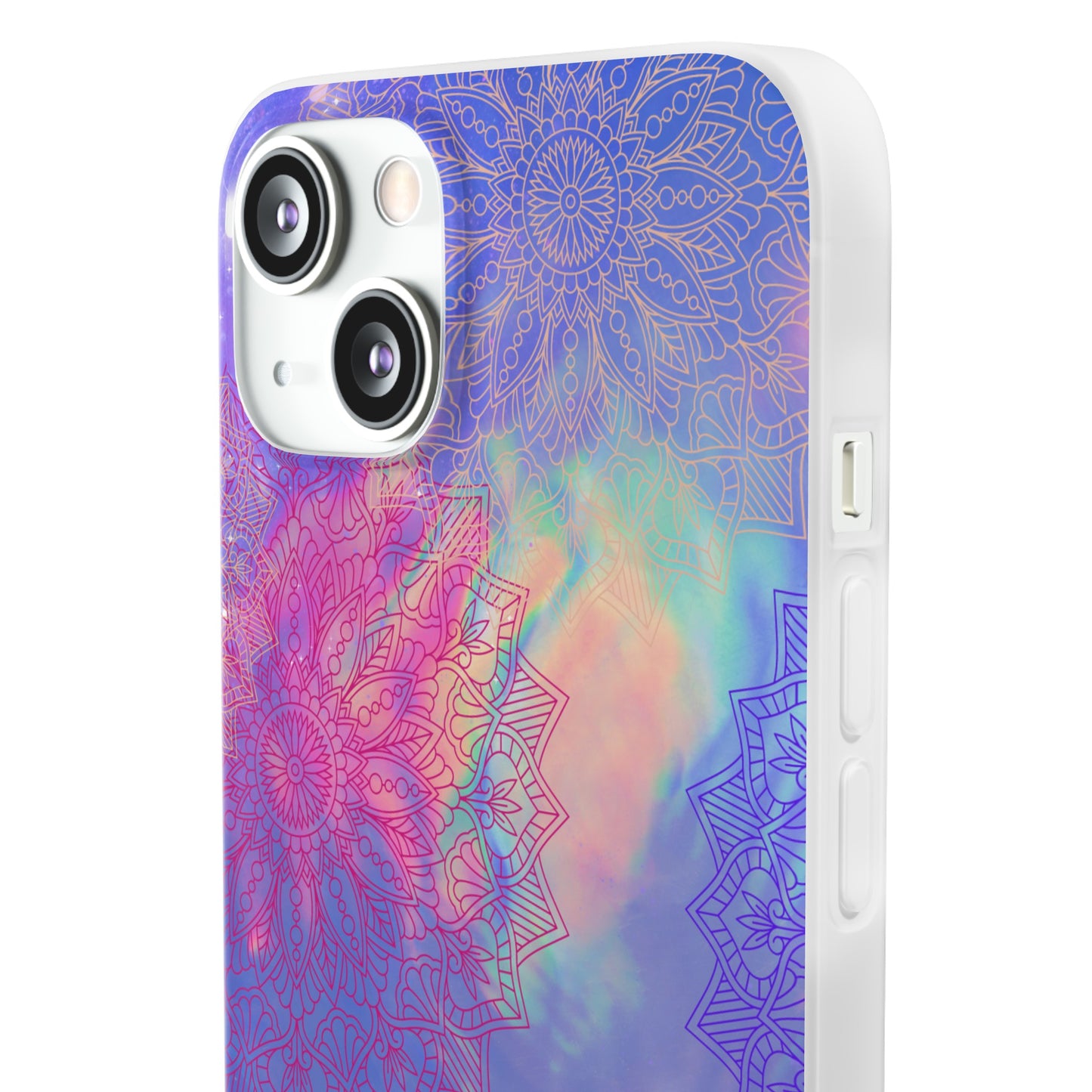 Clear , colorful, Mandala inspired phone Cases