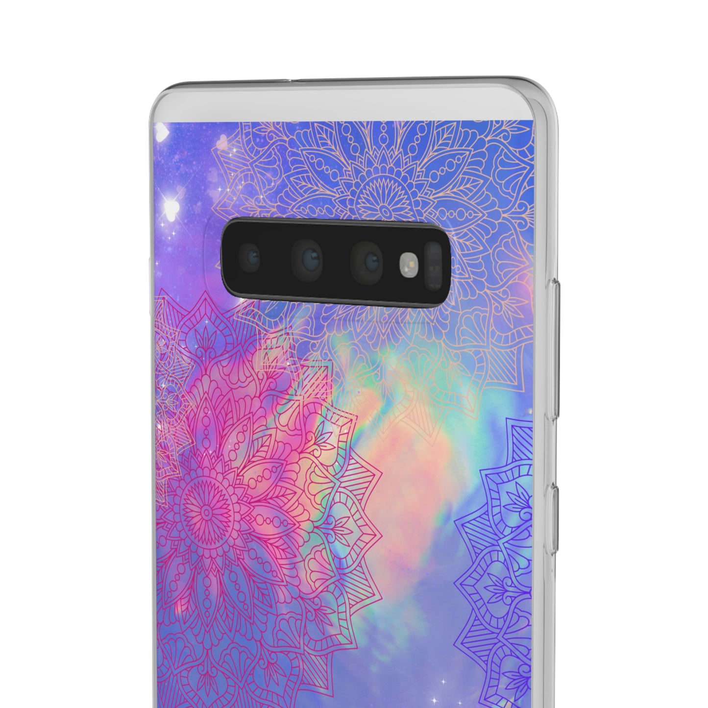 Clear , colorful, Mandala inspired phone Cases