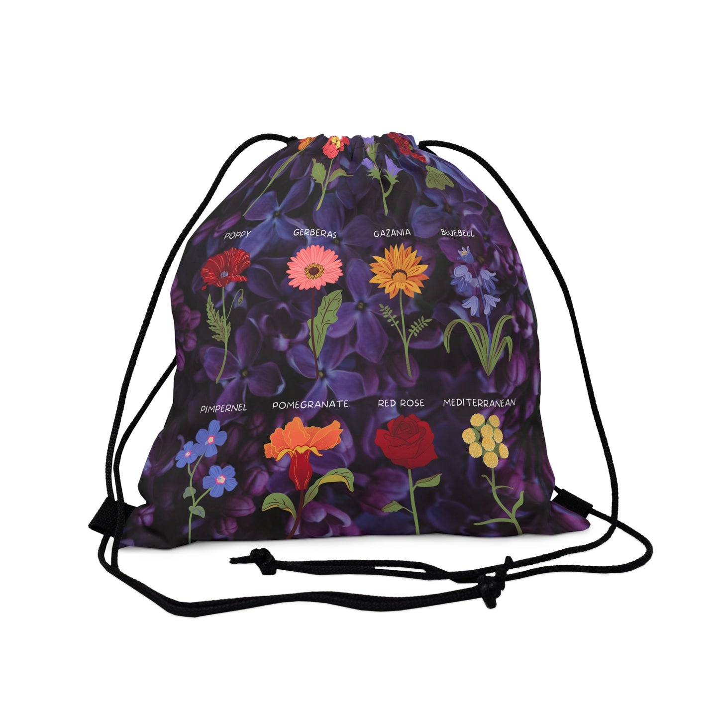 bag  for her, mom, daughter, tote flower design Outdoor Drawstring Bag