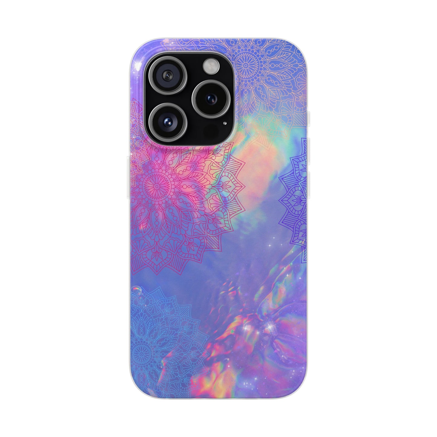 Clear , colorful, Mandala inspired phone Cases