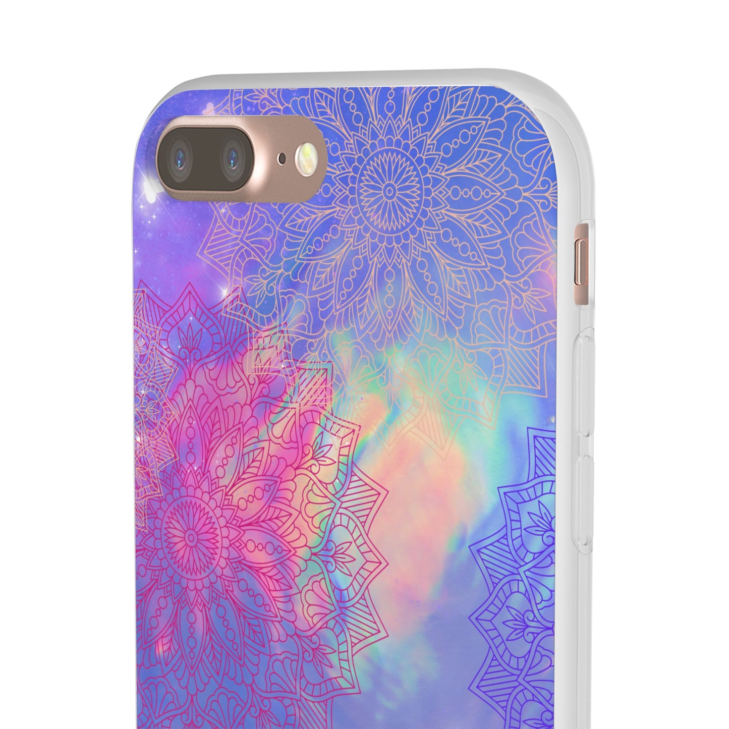 Clear , colorful, Mandala inspired phone Cases