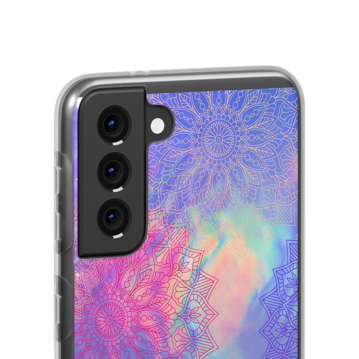 Clear , colorful, Mandala inspired phone Cases