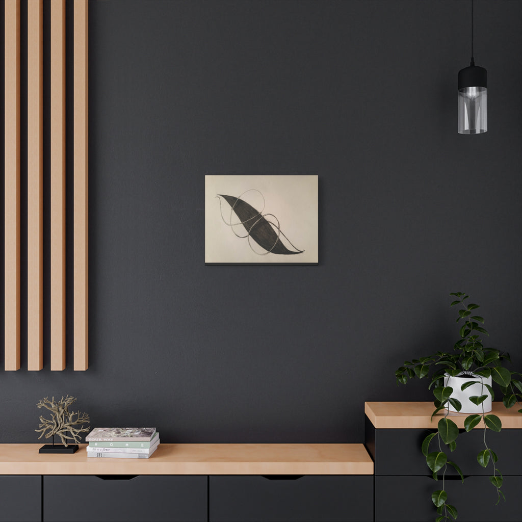 Abstract Leaf Canvas Art - Stretched Matte Decor, 1.25"