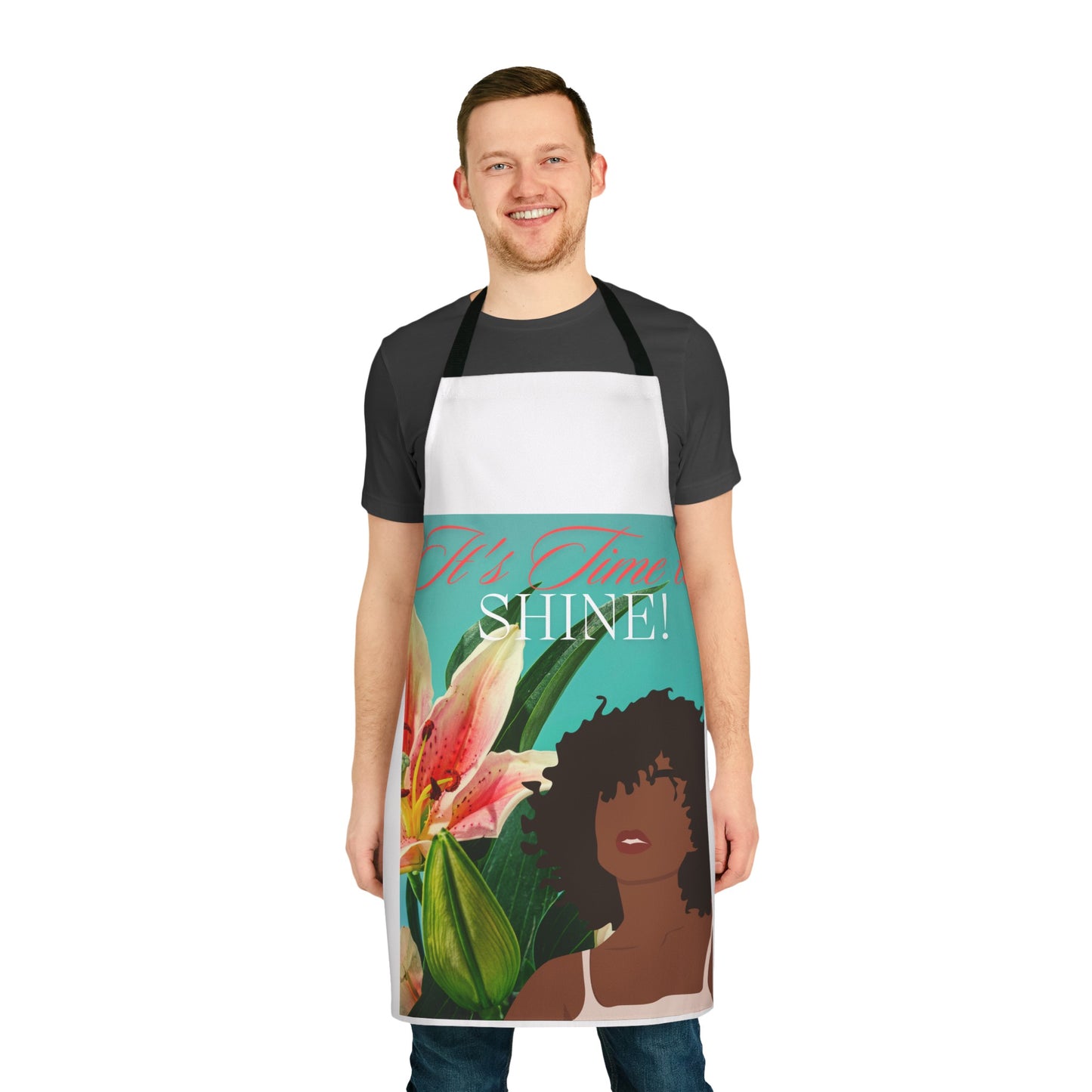 Celebration apron with colorful images