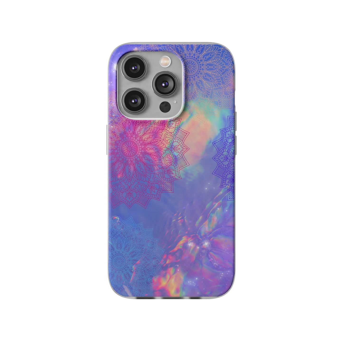 Clear , colorful, Mandala inspired phone Cases