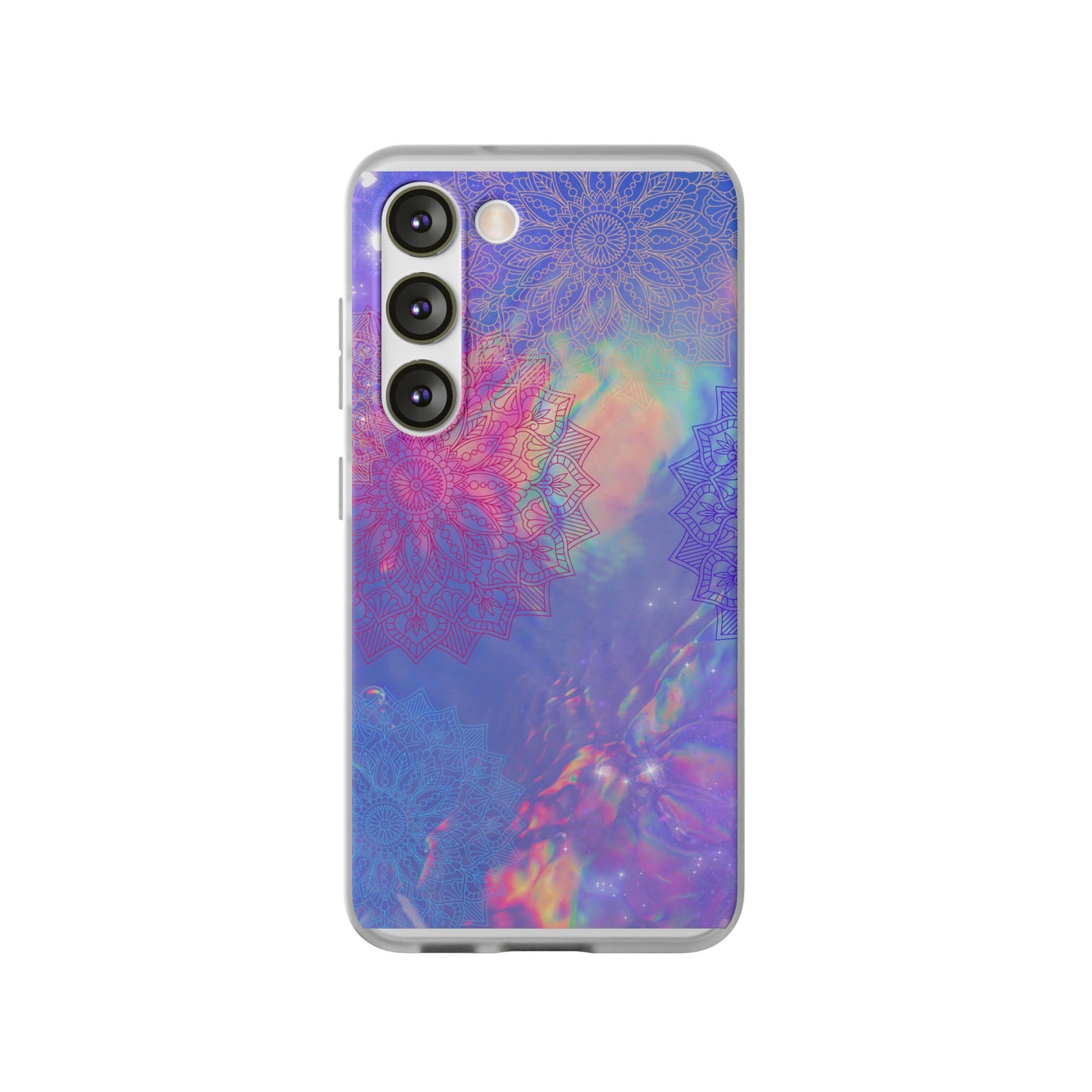 Clear , colorful, Mandala inspired phone Cases