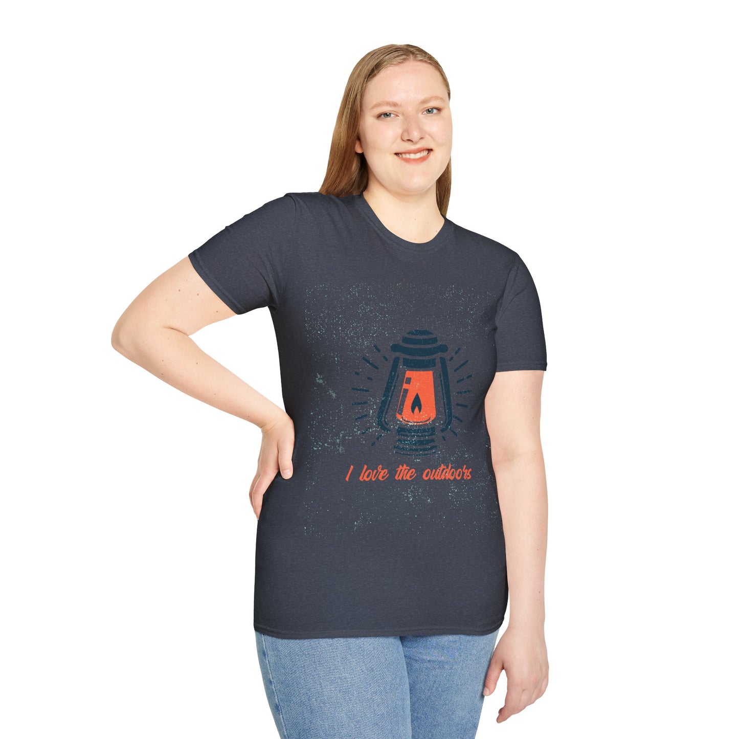 LOVE NATURE, HIKING, CAMPING T-Shirt with an outdoor lantern, scouts, all  theme