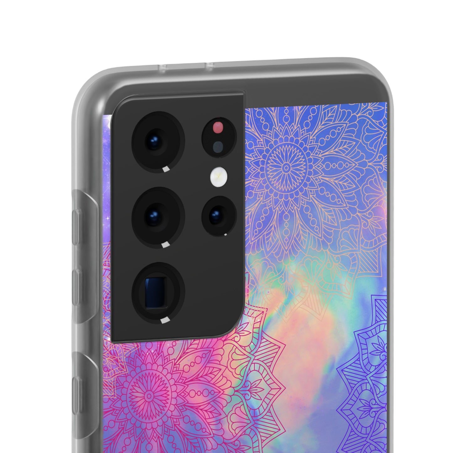 Clear , colorful, Mandala inspired phone Cases