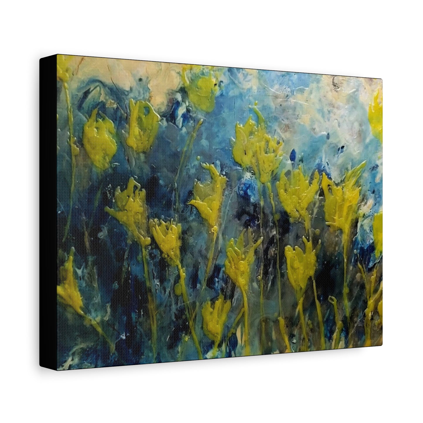 Vibrant Floral Canvas Wall Art - Stretched Matte Print for Home Decor