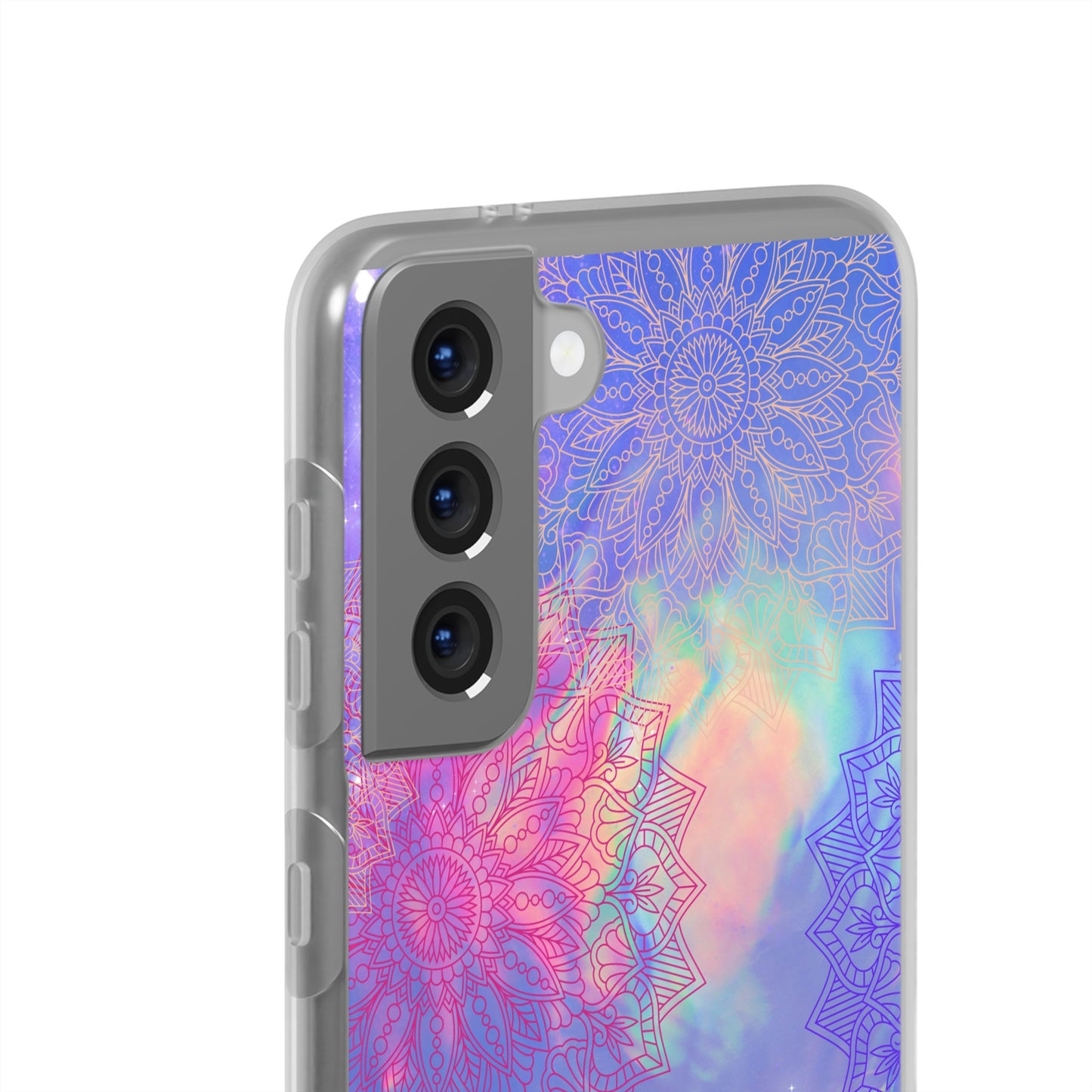 Clear , colorful, Mandala inspired phone Cases