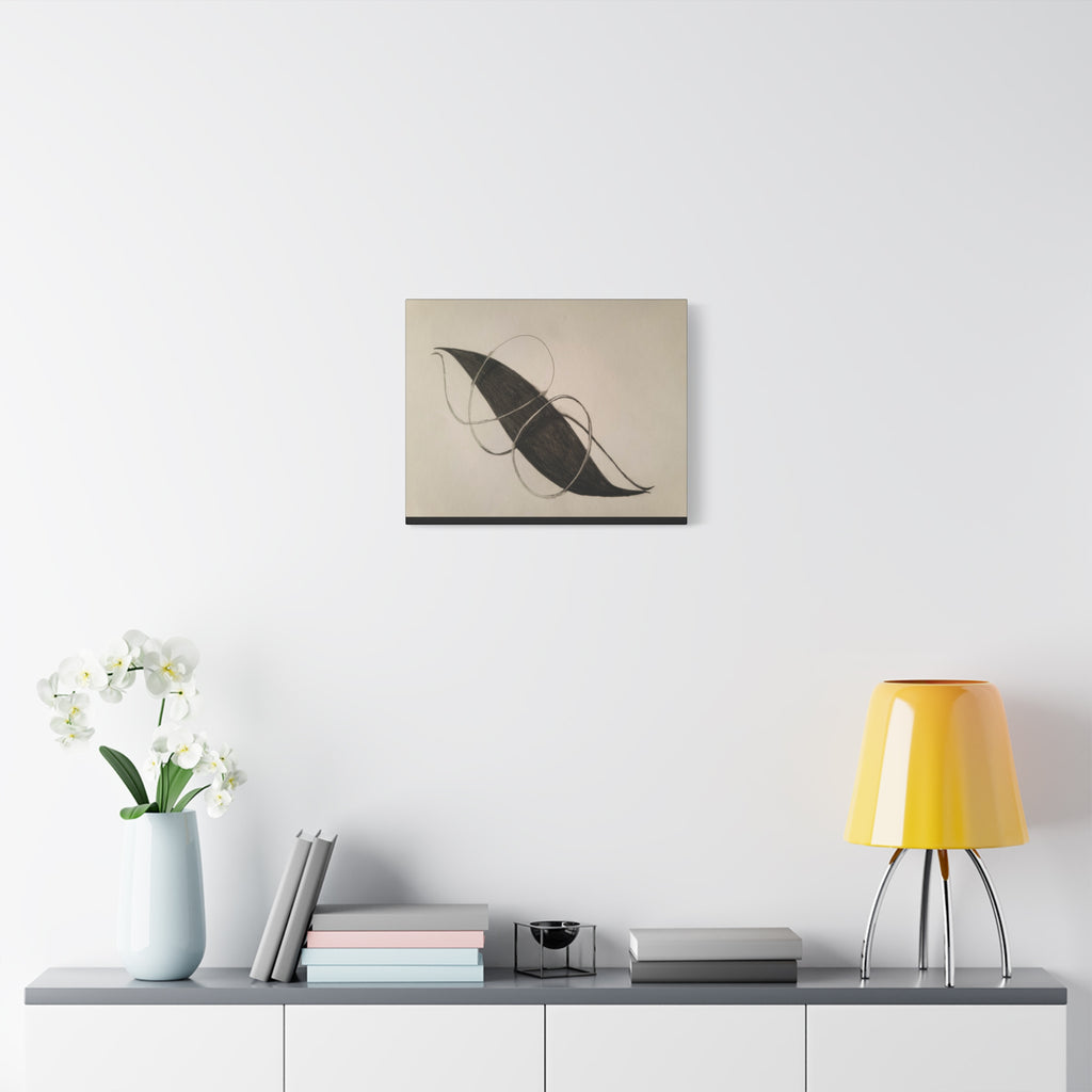 Abstract Leaf Canvas Art - Stretched Matte Decor, 1.25"