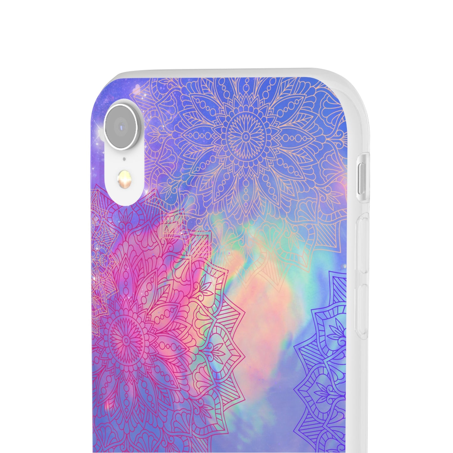 Clear , colorful, Mandala inspired phone Cases