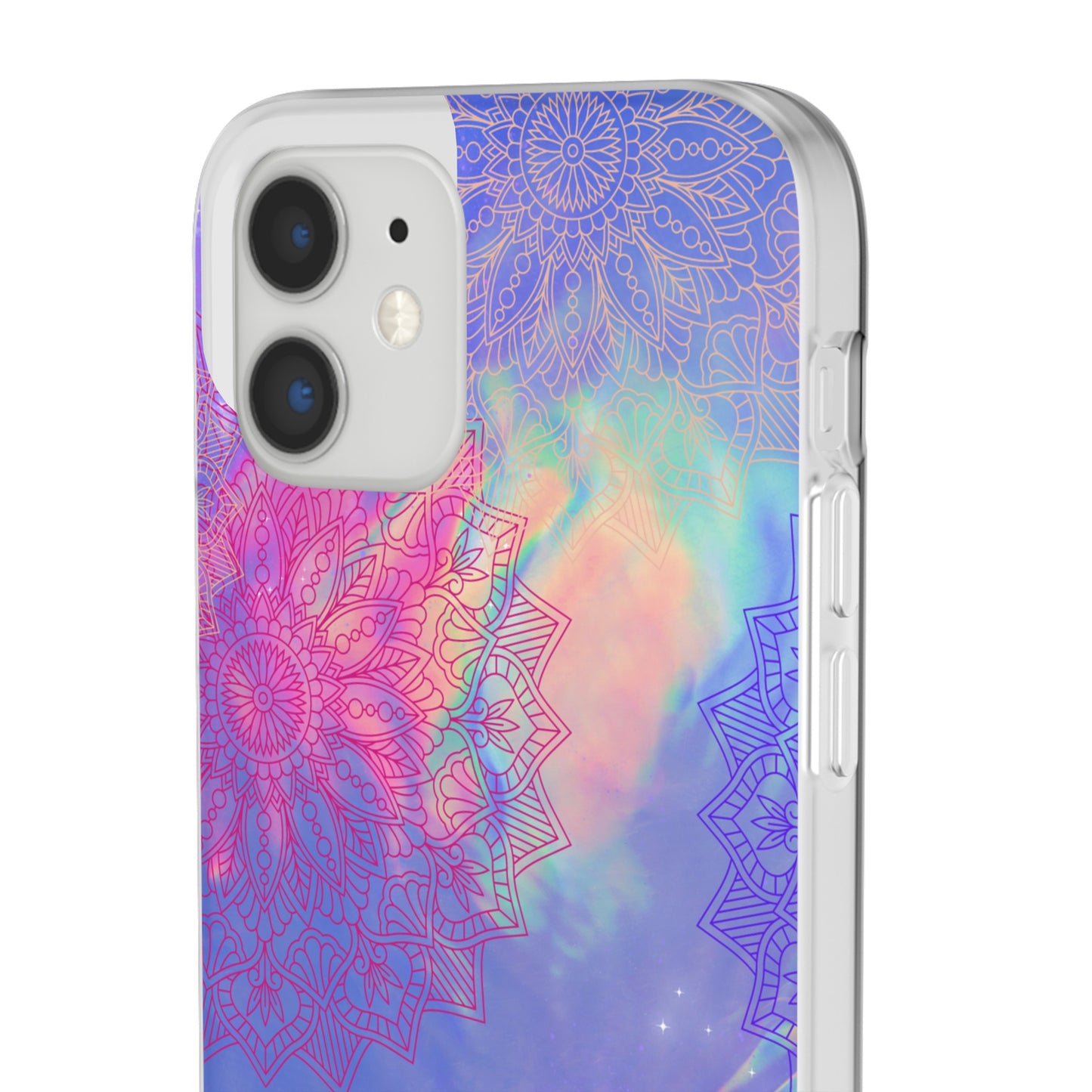 Clear , colorful, Mandala inspired phone Cases