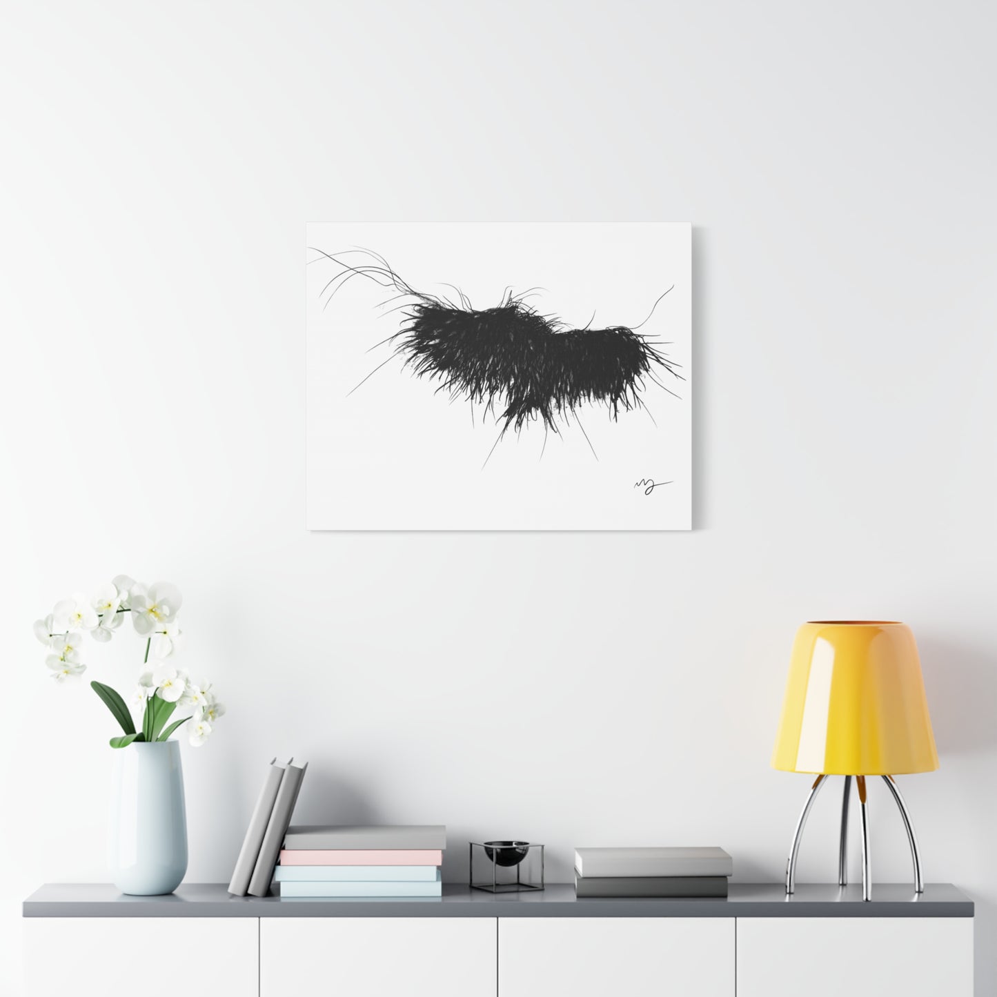 Canvas Print - Abstract Line Drawing Birds in Flight by Lisa Jennings