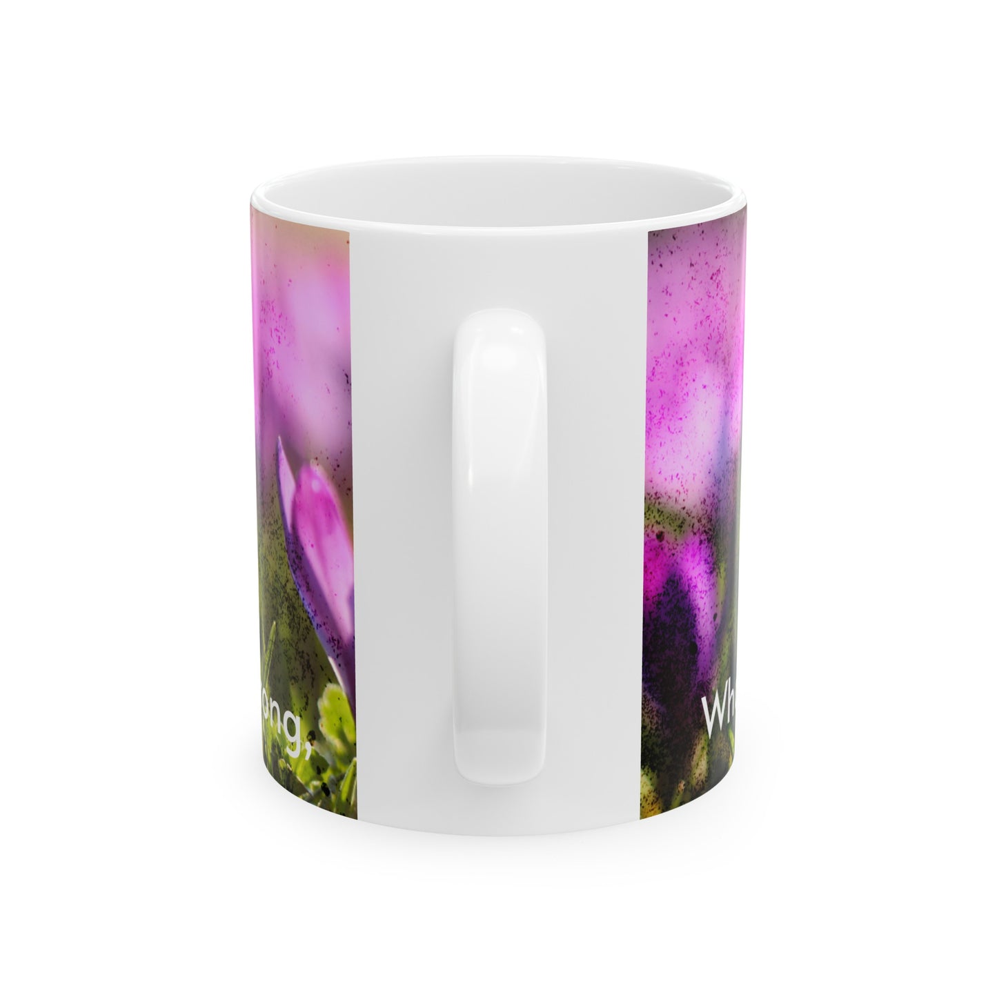 PERSONALIZATION Emma floral pinks ceramic Mug, (11oz, 15oz)