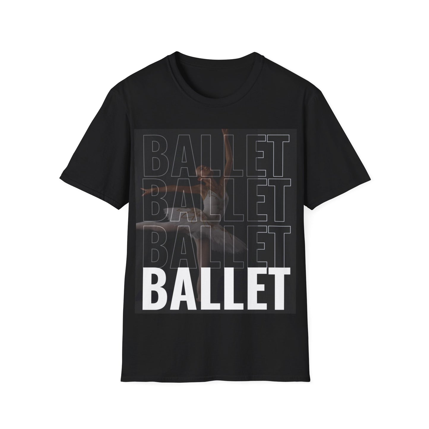 Black Tshirt dancer ballerina T-Shirt