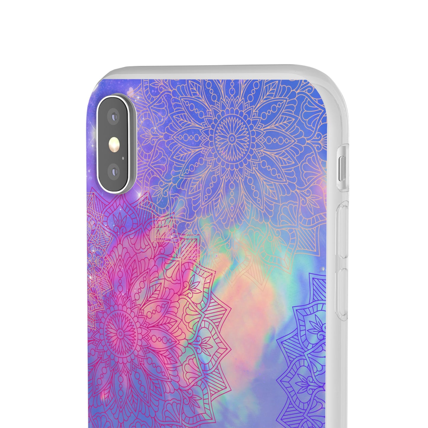 Clear , colorful, Mandala inspired phone Cases