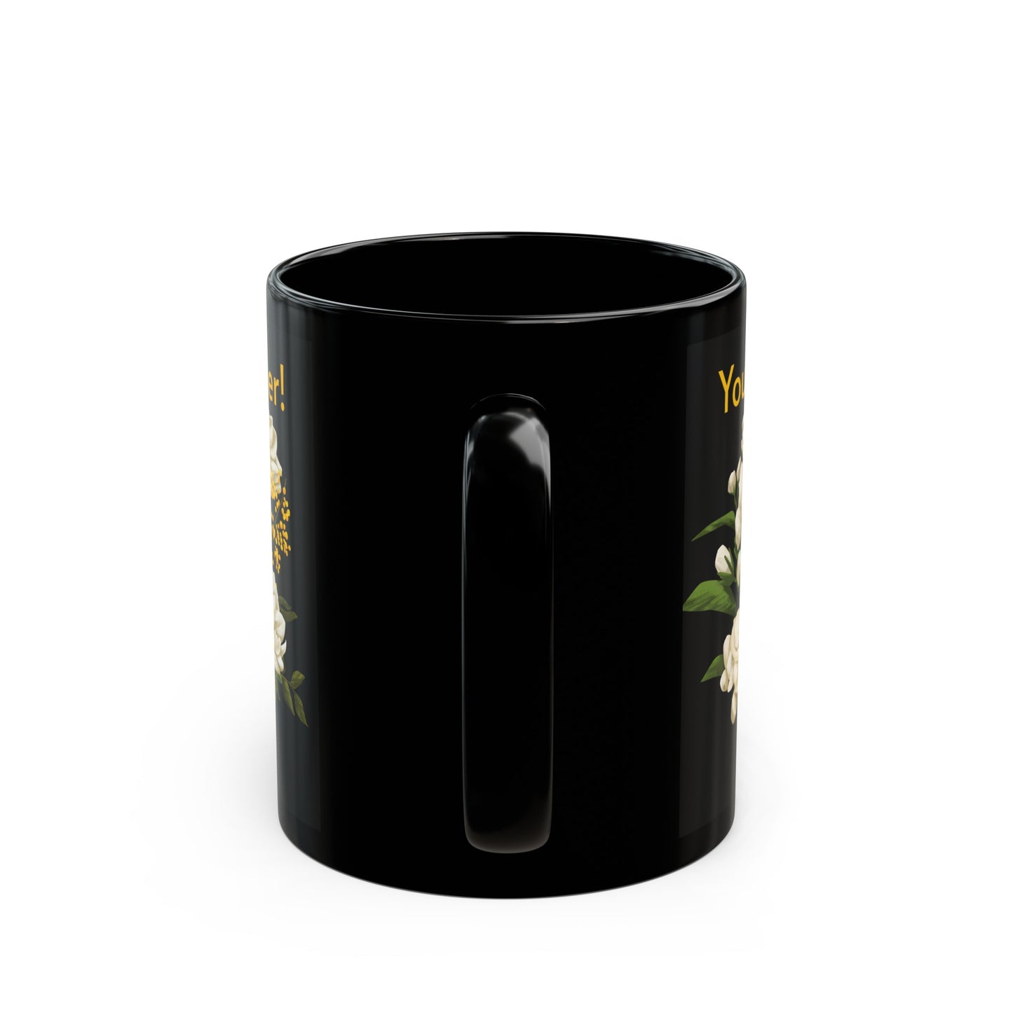 Favorite Math Teacher White Floral Black Mug (11oz, 15oz)