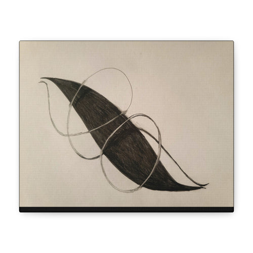 Abstract Leaf Canvas Art - Stretched Matte Decor, 1.25"