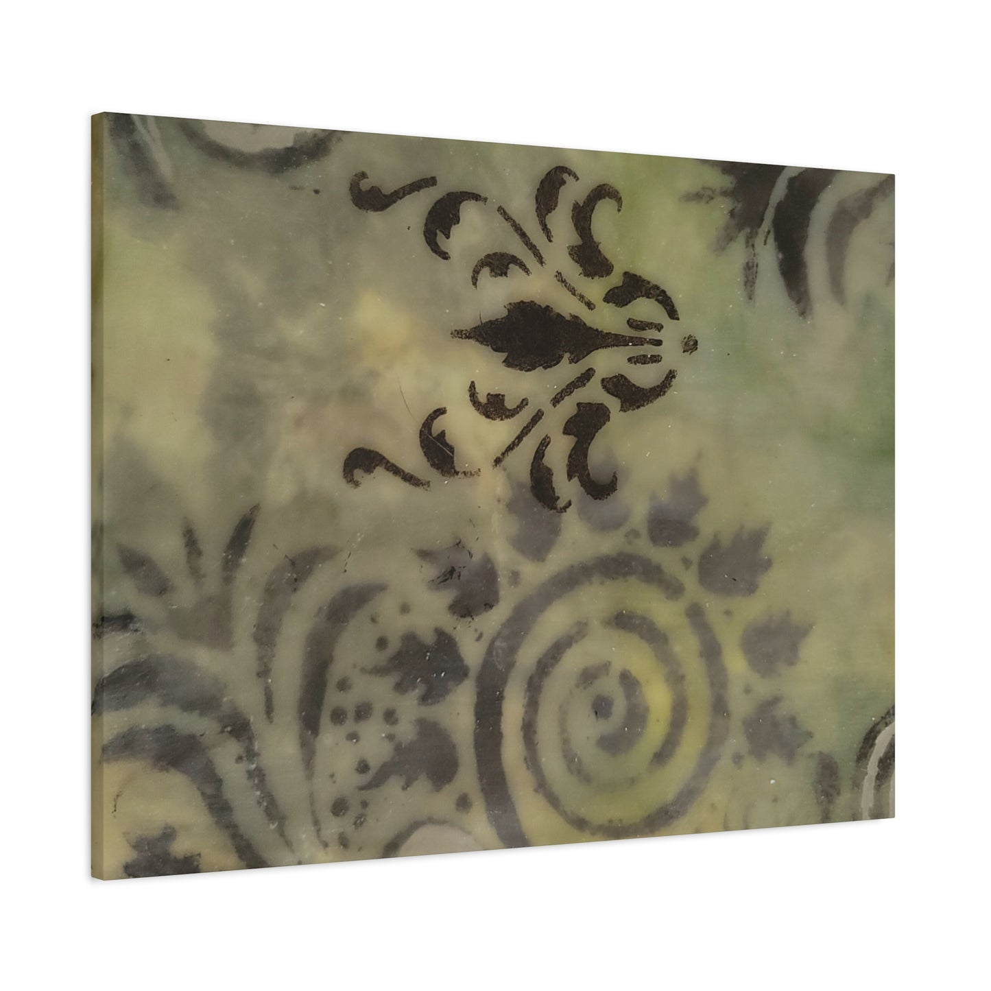 Nature-Inspired Stretched Canvas Art - Elegant Swirls and Patterns