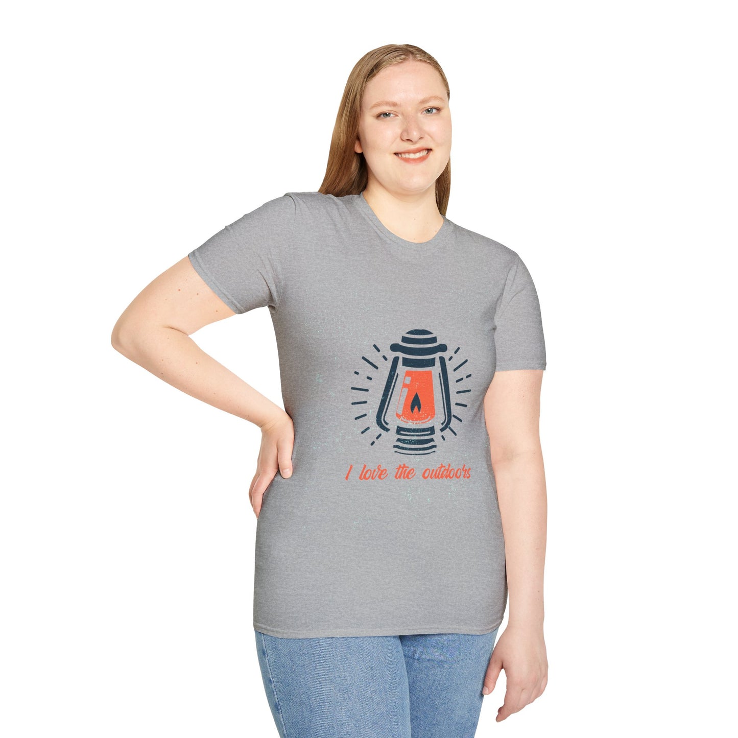 LOVE NATURE, HIKING, CAMPING T-Shirt with an outdoor lantern, scouts, all  theme