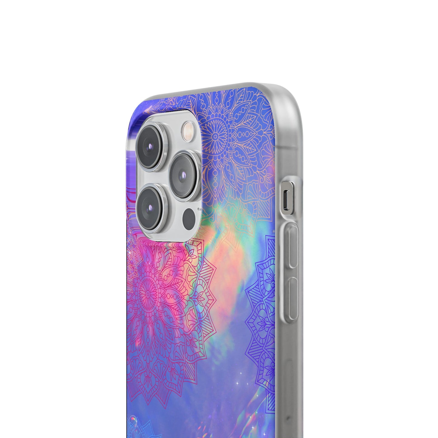 Clear , colorful, Mandala inspired phone Cases