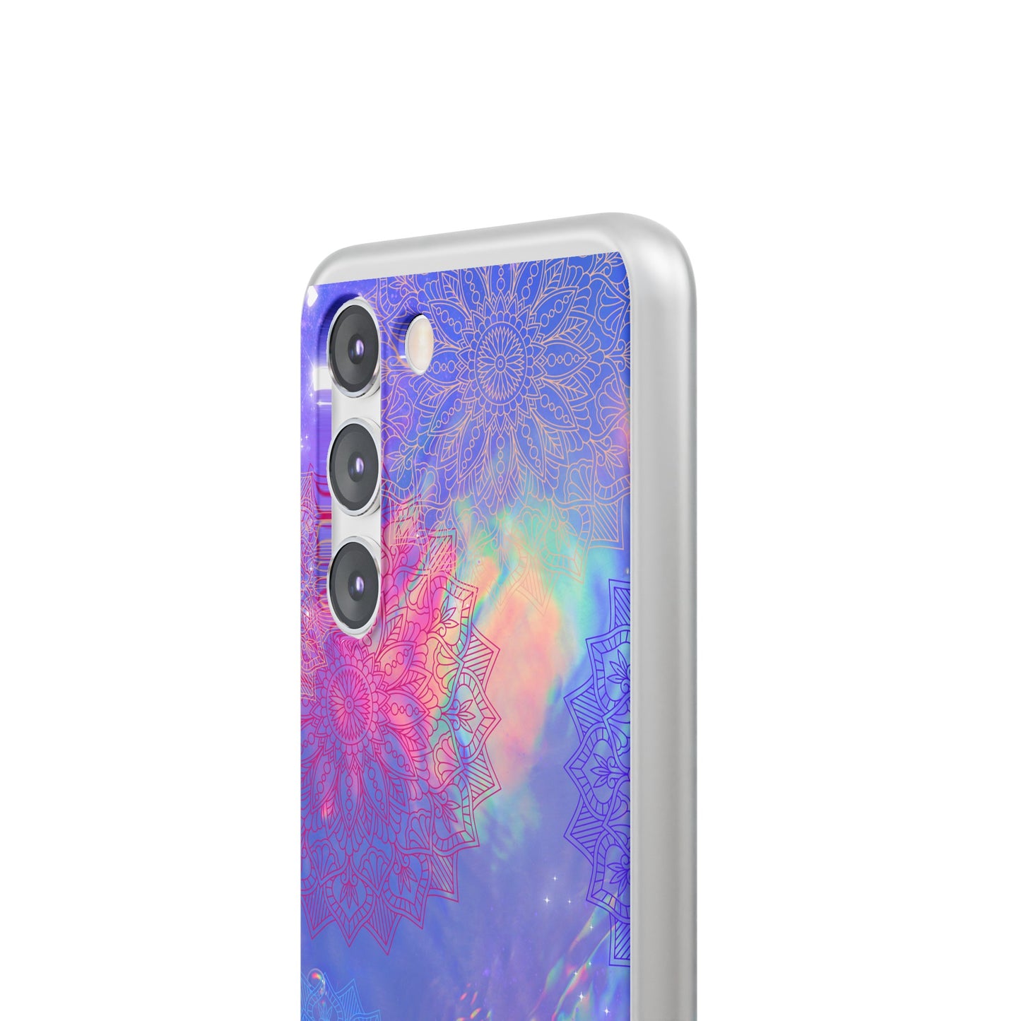 Clear , colorful, Mandala inspired phone Cases