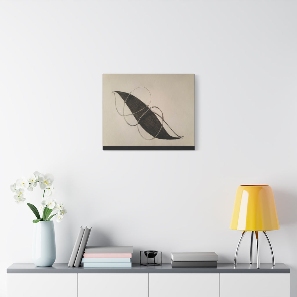 Abstract Leaf Canvas Art - Stretched Matte Decor, 1.25"