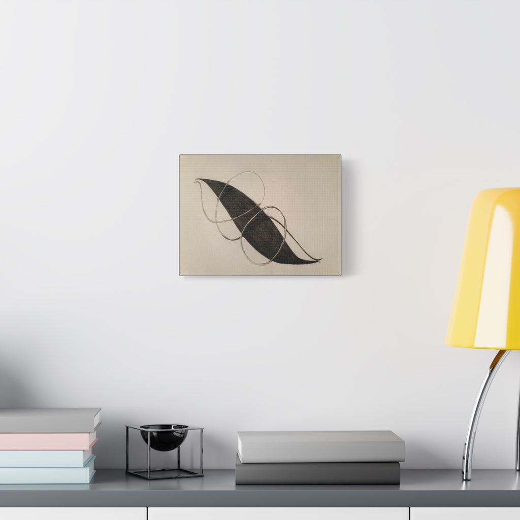Abstract Leaf Canvas Art - Stretched Matte Decor, 1.25"