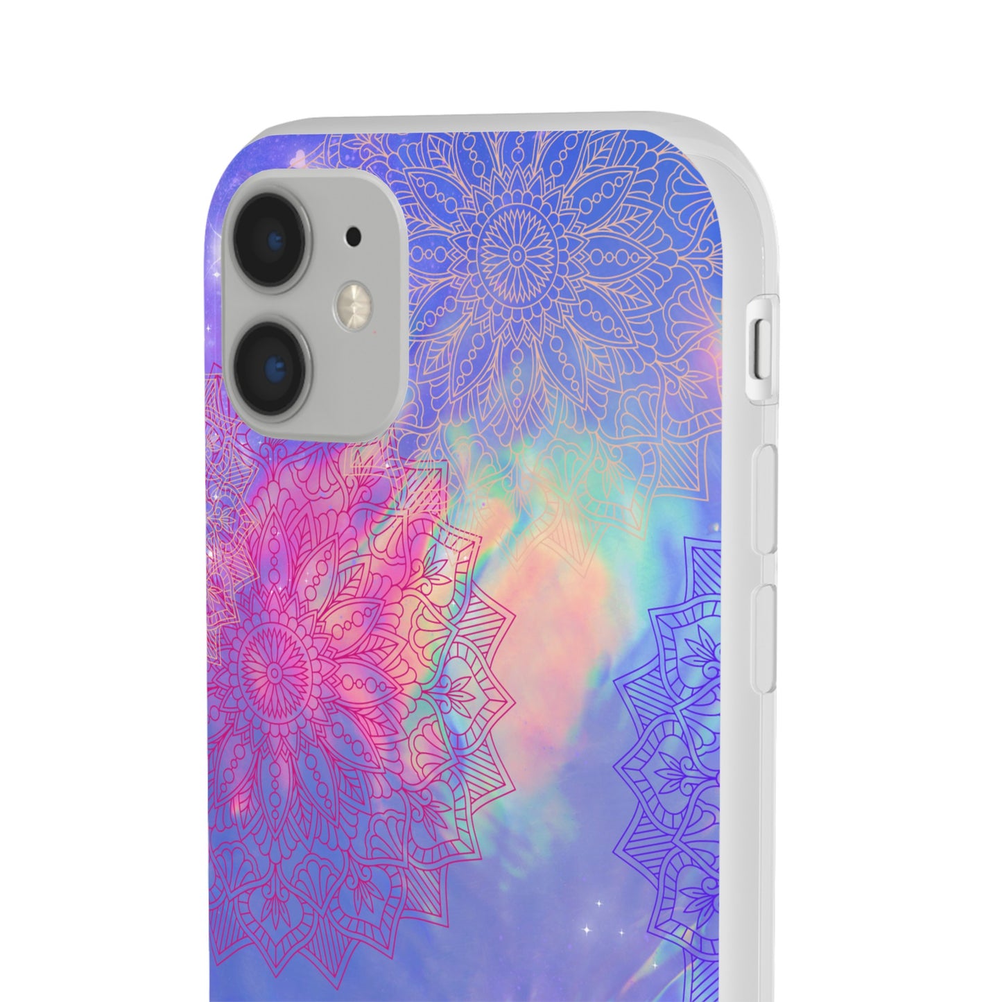 Clear , colorful, Mandala inspired phone Cases