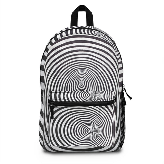 Black and White Optical Lines Backpack