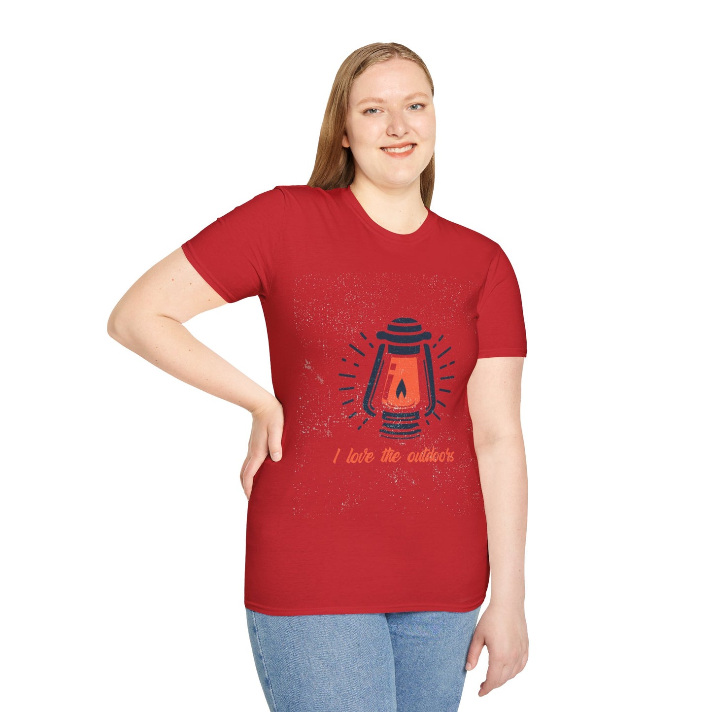 LOVE NATURE, HIKING, CAMPING T-Shirt with an outdoor lantern, scouts, all  theme