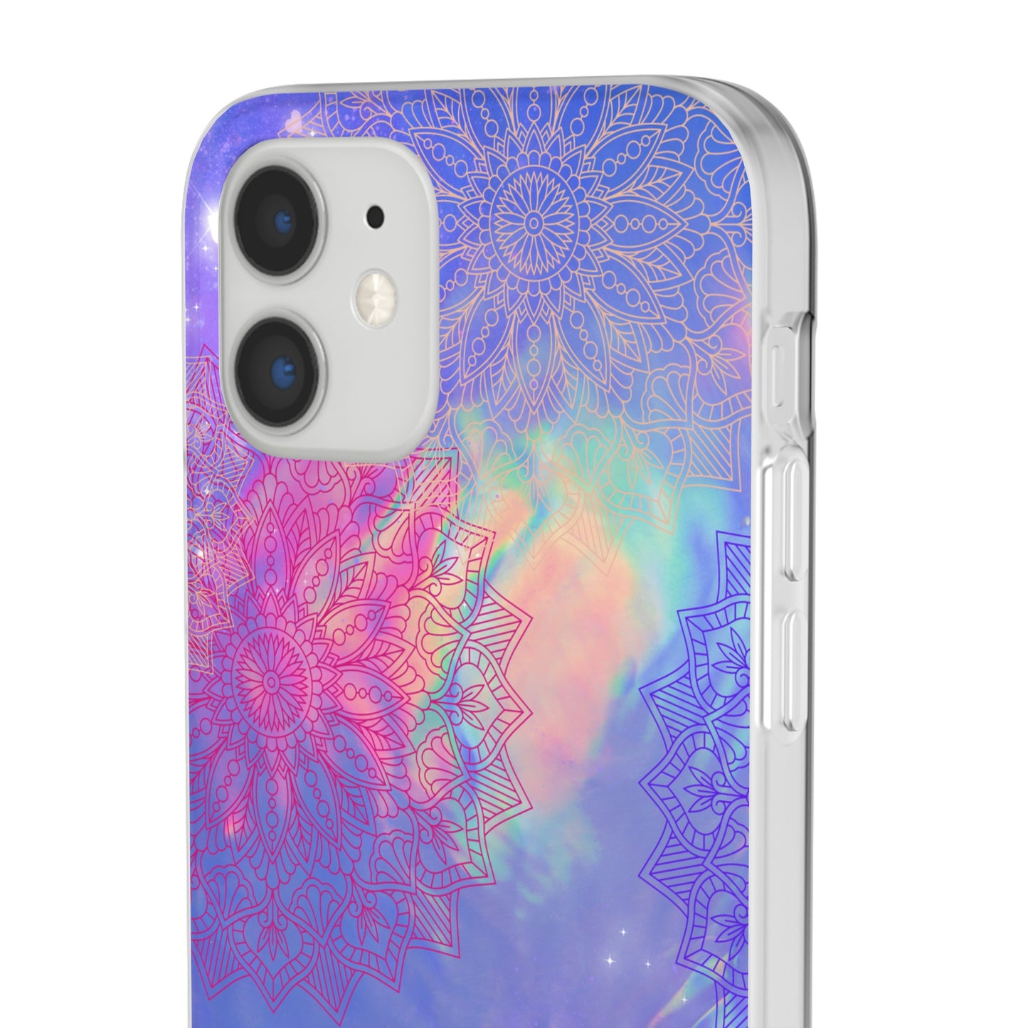 Clear , colorful, Mandala inspired phone Cases