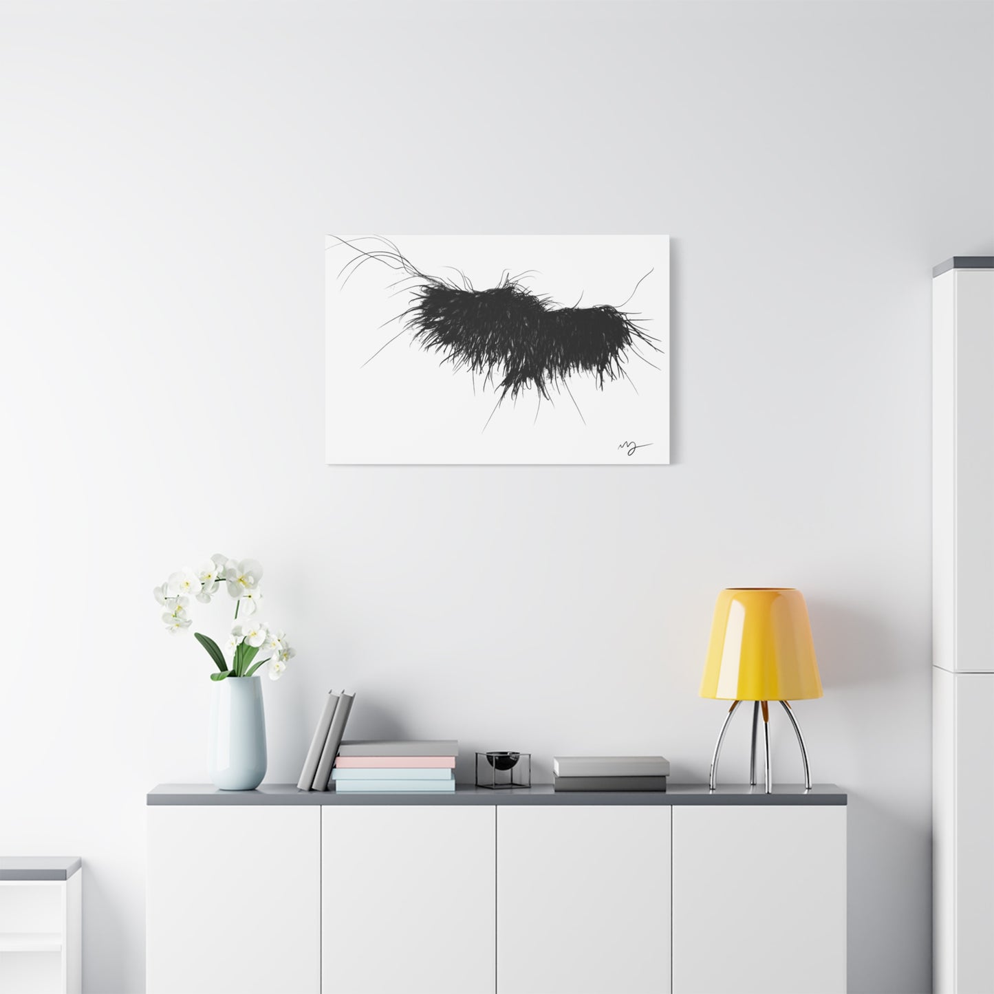 Canvas Print - Abstract Line Drawing Birds in Flight by Lisa Jennings