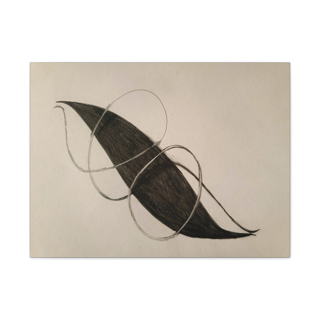 Abstract Leaf Canvas Art - Stretched Matte Decor, 1.25"