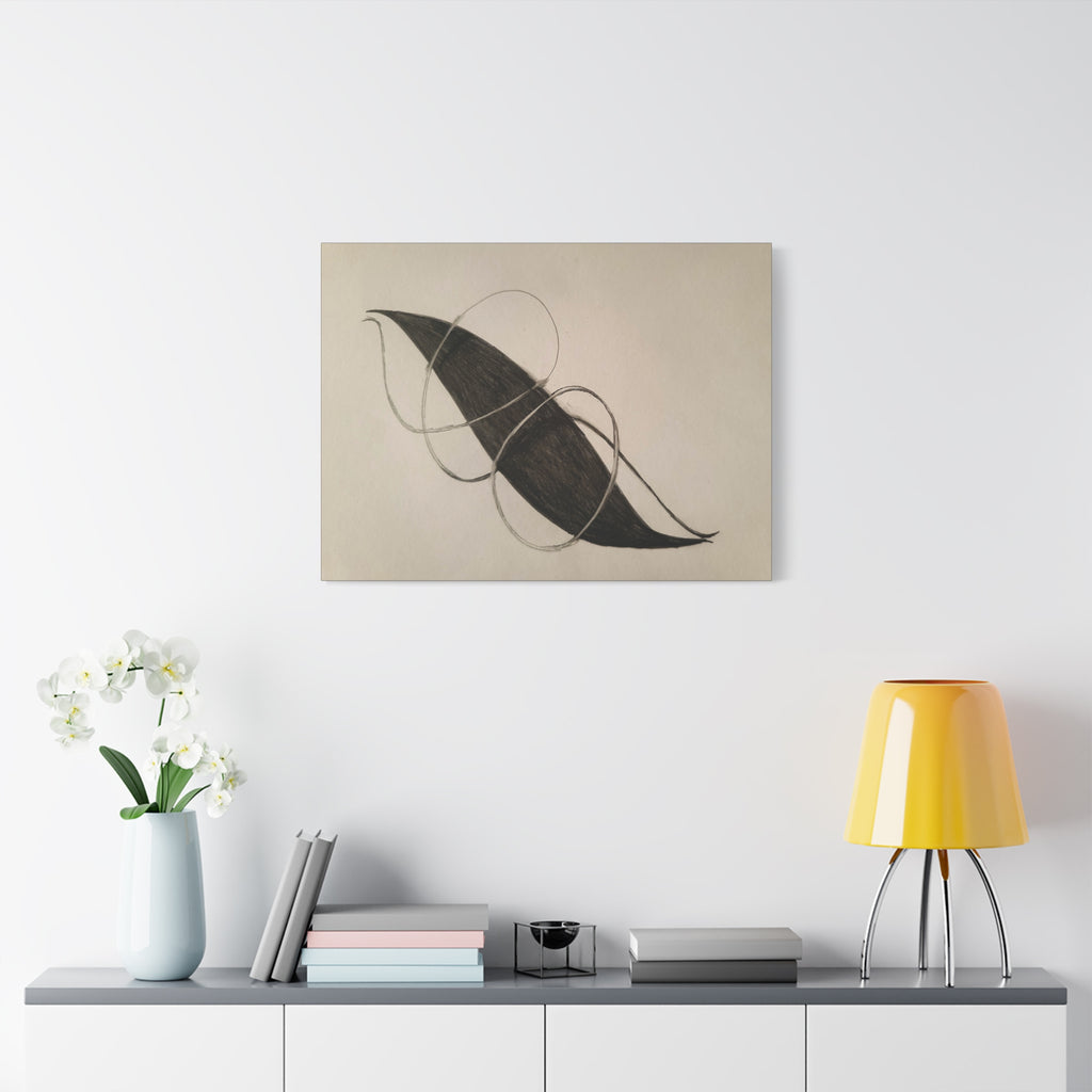 Abstract Leaf Canvas Art - Stretched Matte Decor, 1.25"